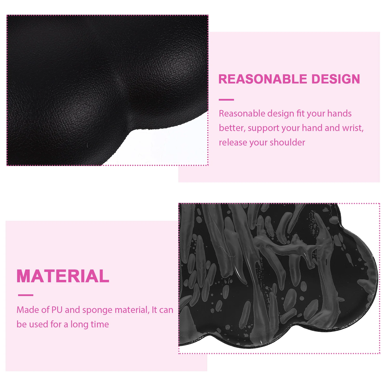 

Wrist Rest Keyboard Mousepad Soft Elastic PU Sponge Comfortable for Office Computer Wrist Support Mousepad for Desk Supplies