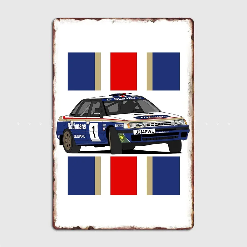 Classic Car Colin McRae legacy Rally Car Retro Poster Metal Sign Garage Club Room Decor Wall Decor