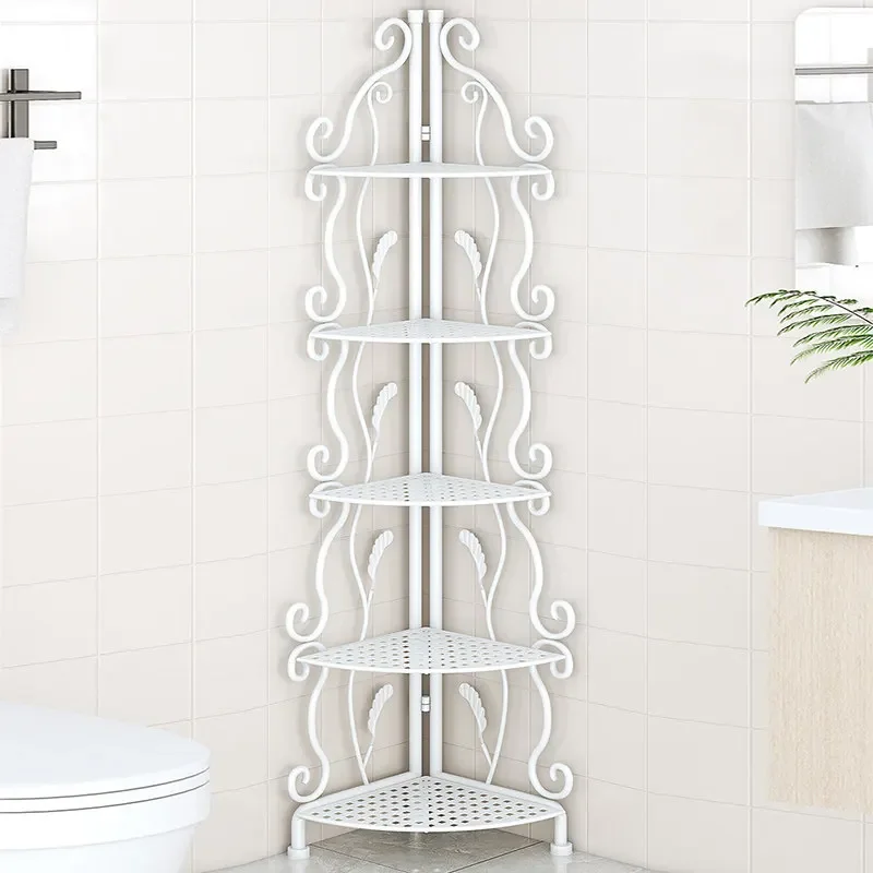 Toilet Shelf Bathroom Triangle Floor-to-ceiling Toilet  Storage Shelf Artifact Toilet Corner Storage
