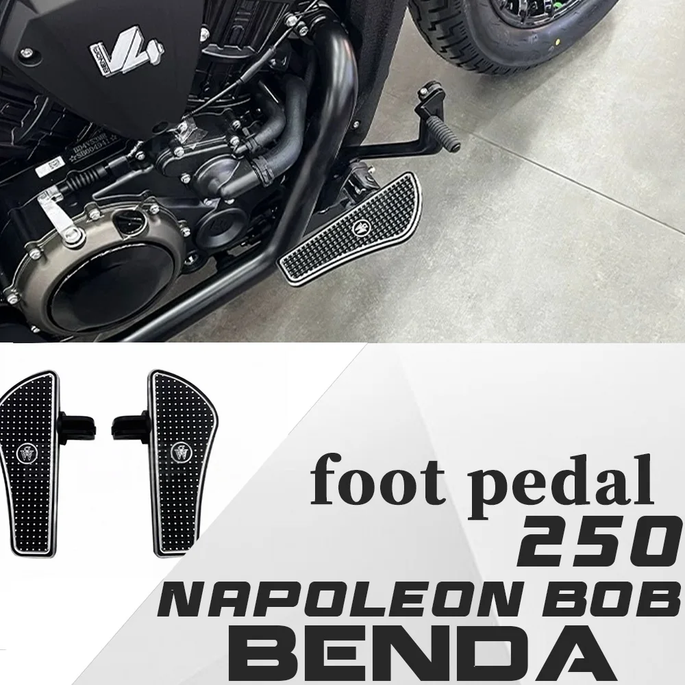 Enlarged and widened pedals for BENDA Napoleon bob 250, ROCK 250, ChinchiIIa 350/450/500, and Dark Flag 500.