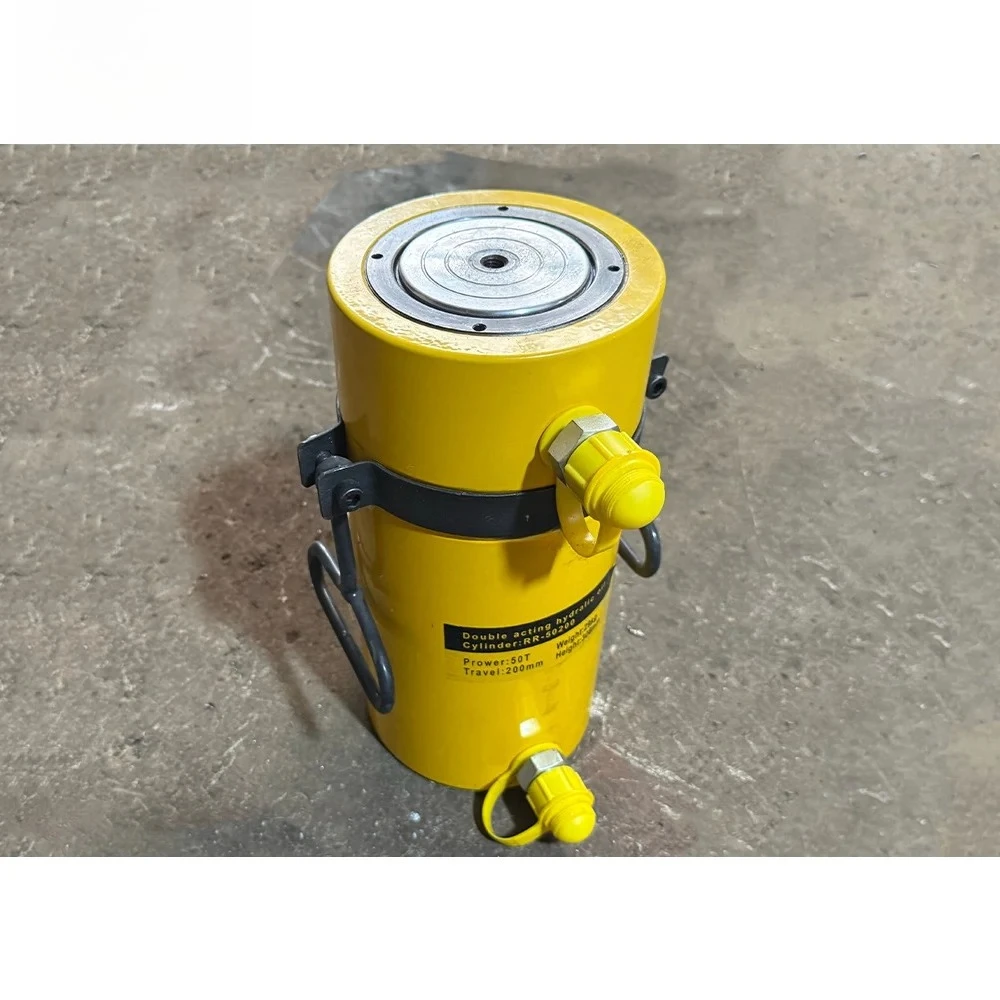 

RR-50200 Double Acting Hydraulic Jack 50 Ton 10 Ton 500Ton Gato Hidraulicos 200T 100T Lift Piston Hydraulic Cylinder For Bridge