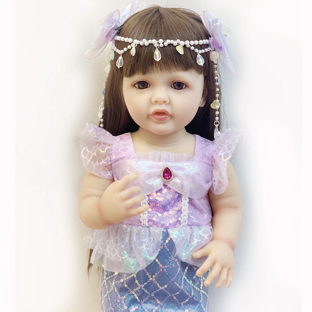 Reborn Doll 55cm 22in Real Dolls Full Body Vinyl neonato realistico Soft Princess Cute Gift Toys for Kids giocattoli per bambini giocattolo