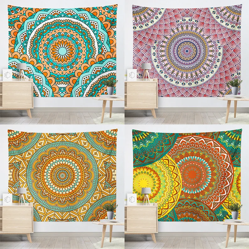 Mandala Wall Hanging Tapestry Sofa Background Cloth Wallpaper Student Dormitory Decoration