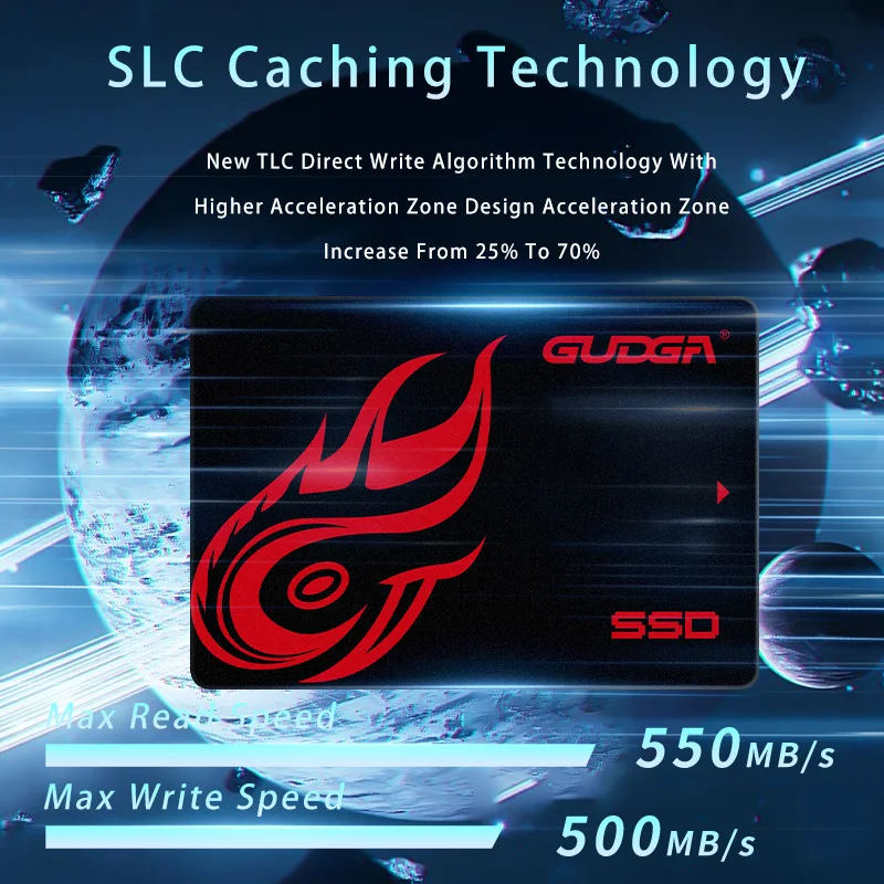 GUDGA 2,5 "SATA3 SSD 512GB/960GB 3D NAND QLC entrega rápida en 7 días precio económico alta velocidad para actualización de PC portátil