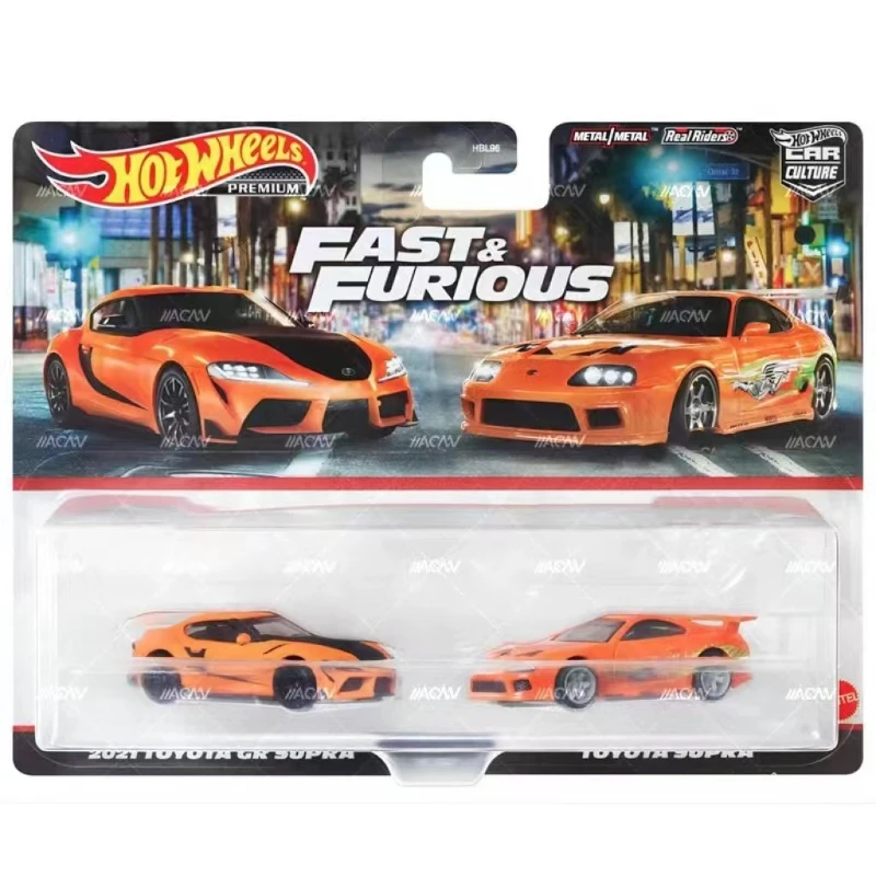 Hot Wheels-Premium Diecast Car Cultura Toy para Crianças, Toyota Supra MBK Van Ford Mustang Veículo, Presente Genuíno, 1: 64