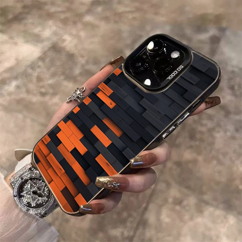 Funda de teléfono con bloques de construcción para iPhone 17 Pro Max, funda trasera dura para iPhone 17 Air 16E 16 15 14 13 12 11 7 8 Plus XS Max X XR