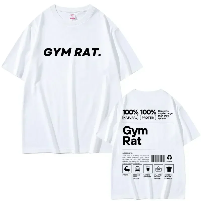 Gym Rat Muscle Mommy Pump Cover T-shirt Funny Powerlifting Workout Bodybuilding T Shirt Men Women Fitness Loose Oversized Tshirt