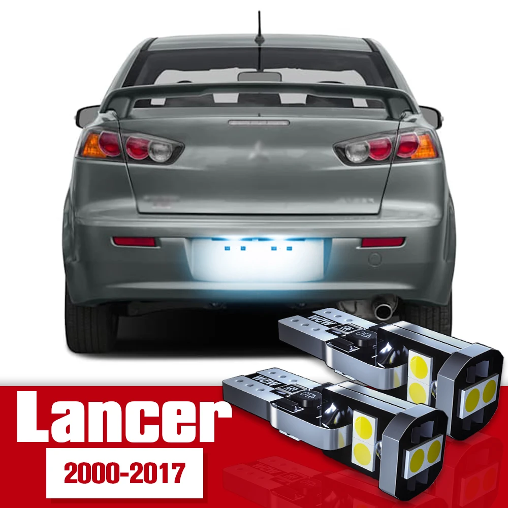 

2pcs License Plate Light Accessories LED Bulb Lamp For Mitsubishi Lancer 2000-2017 2008 2009 2010 2011 2012 2013 2014 2015 2016