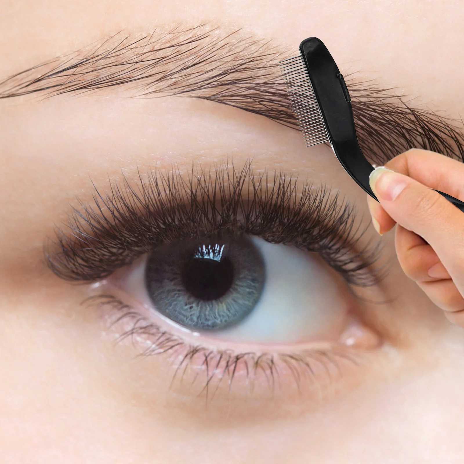 

2Pcs Metal Eyebrow Comb Eyelash Separating Brush Portable Lightweight for Daily Outdoor Use Perfect Gift Eyelash Comb