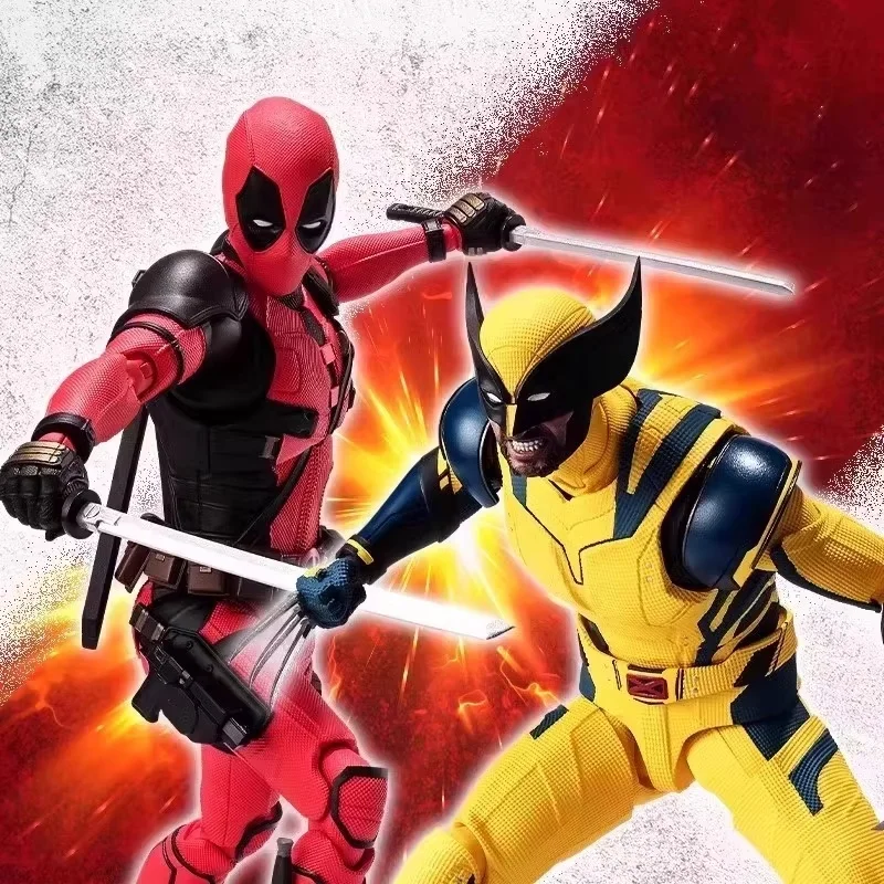 SHF 15cm Universe Deadpool And Wolverine Action Figures Model Desktop Decoration Trendy Toy Collectible Boy Holiday Gifts