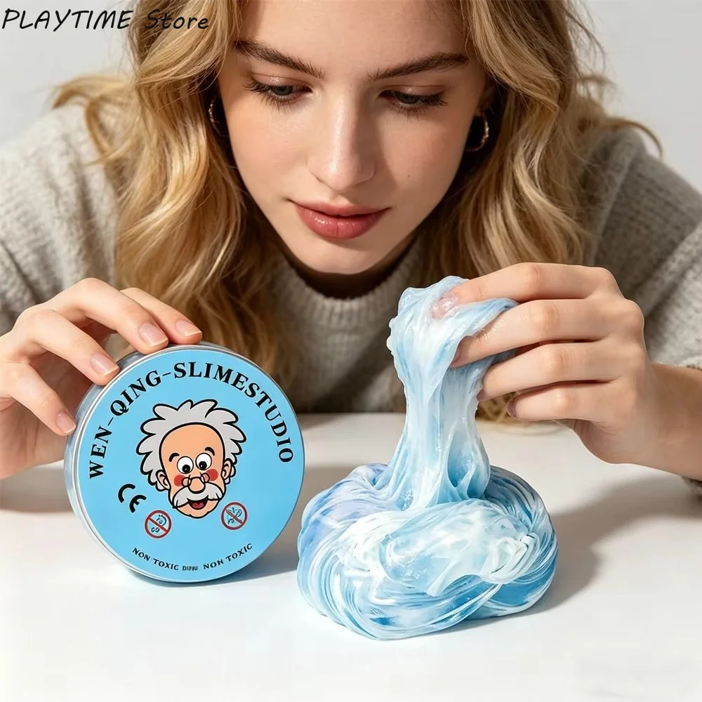 Crystal Clear Non-newtonian Liquid Clay Toys Transparent Non-Toxic Liquid Crystal Slime Colorful Stretchy