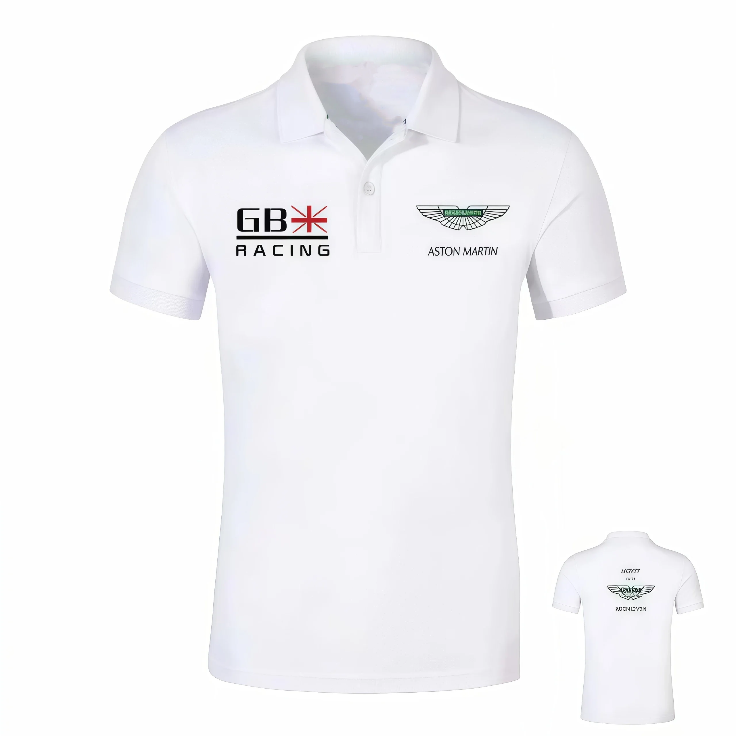 Camiseta Polo Aston Martin Racing Off Road Hackett, Camiseta de Manga Corta para Hombre y Mujer, Traje de Carreras de Secado Rápido