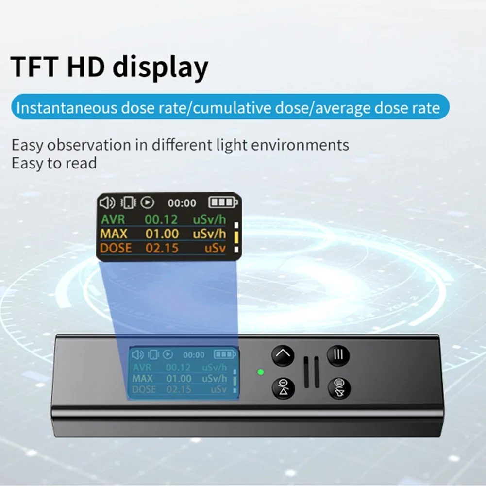 Geiger counter High Precision Nuclear Radiation Detector X, Beta, Gamma ray Detector Geiger Counter Dosimeter for Nuclear Power