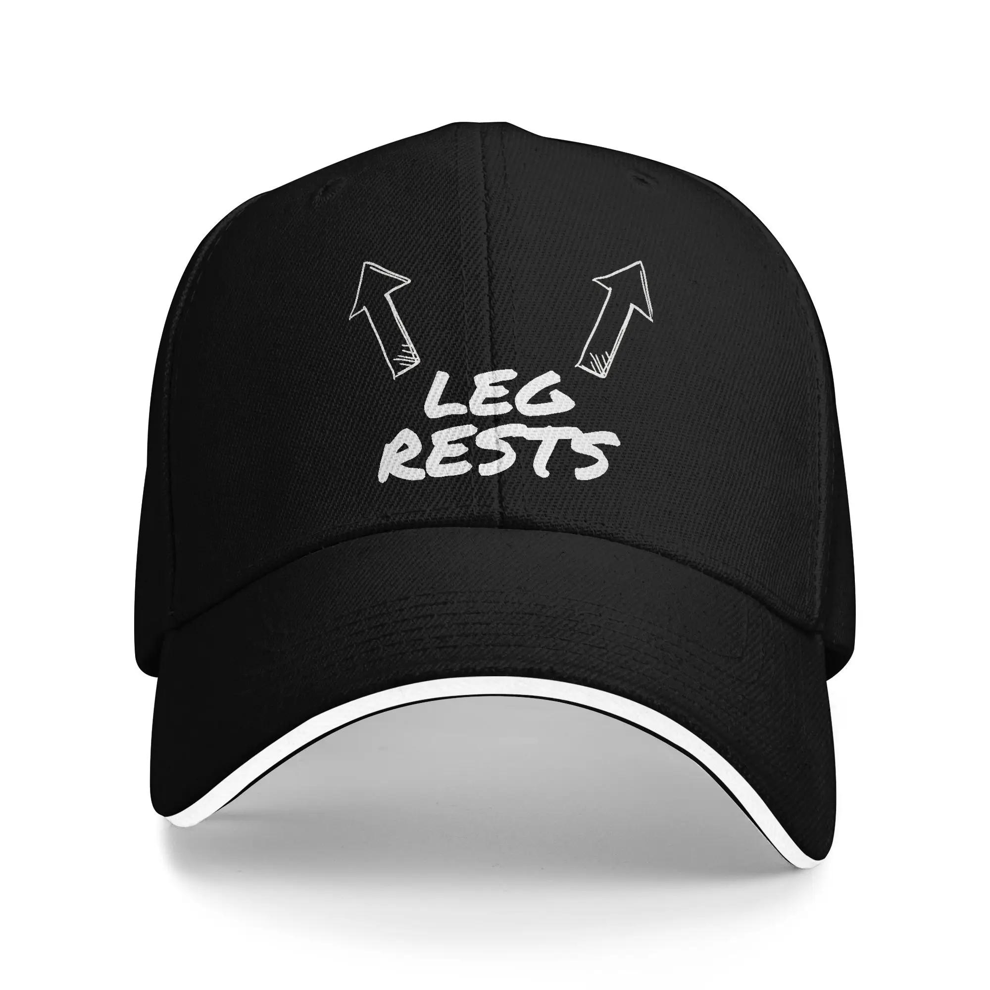 Leg Day  Sandwich Hat Unisex ,Hip-Hop,Baseball Caps  Sandwich Hat Breathable Polyester Golf Hats Summer Hat