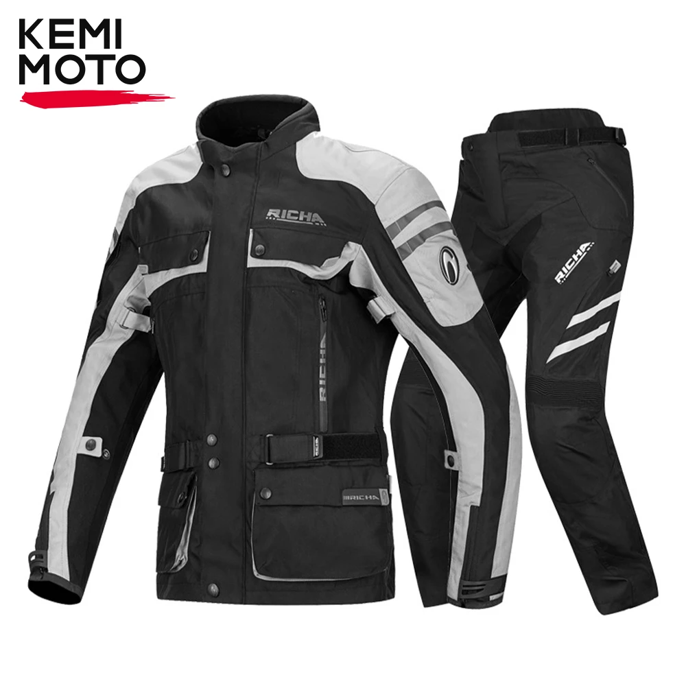 Racing Suit Men Riding Jacket Motorcycle Motorcyclist Waterproof Pants Women Outdoor Protective Equipment Removable Breathable