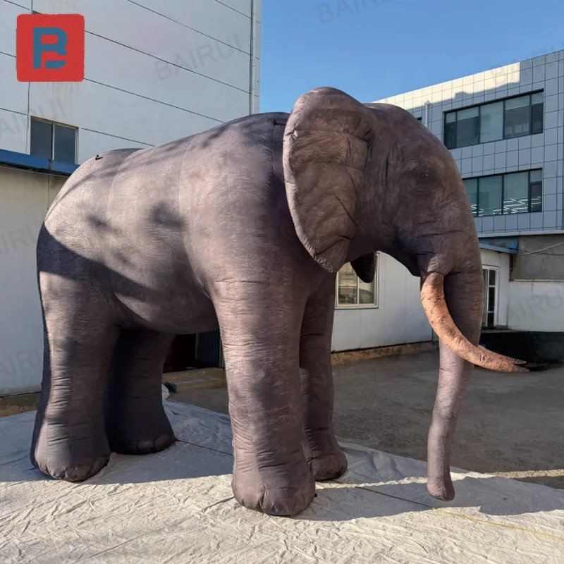 

Inflatable elephant, realistic animal air model, with blower, for outdoor zoo and circus event decoration