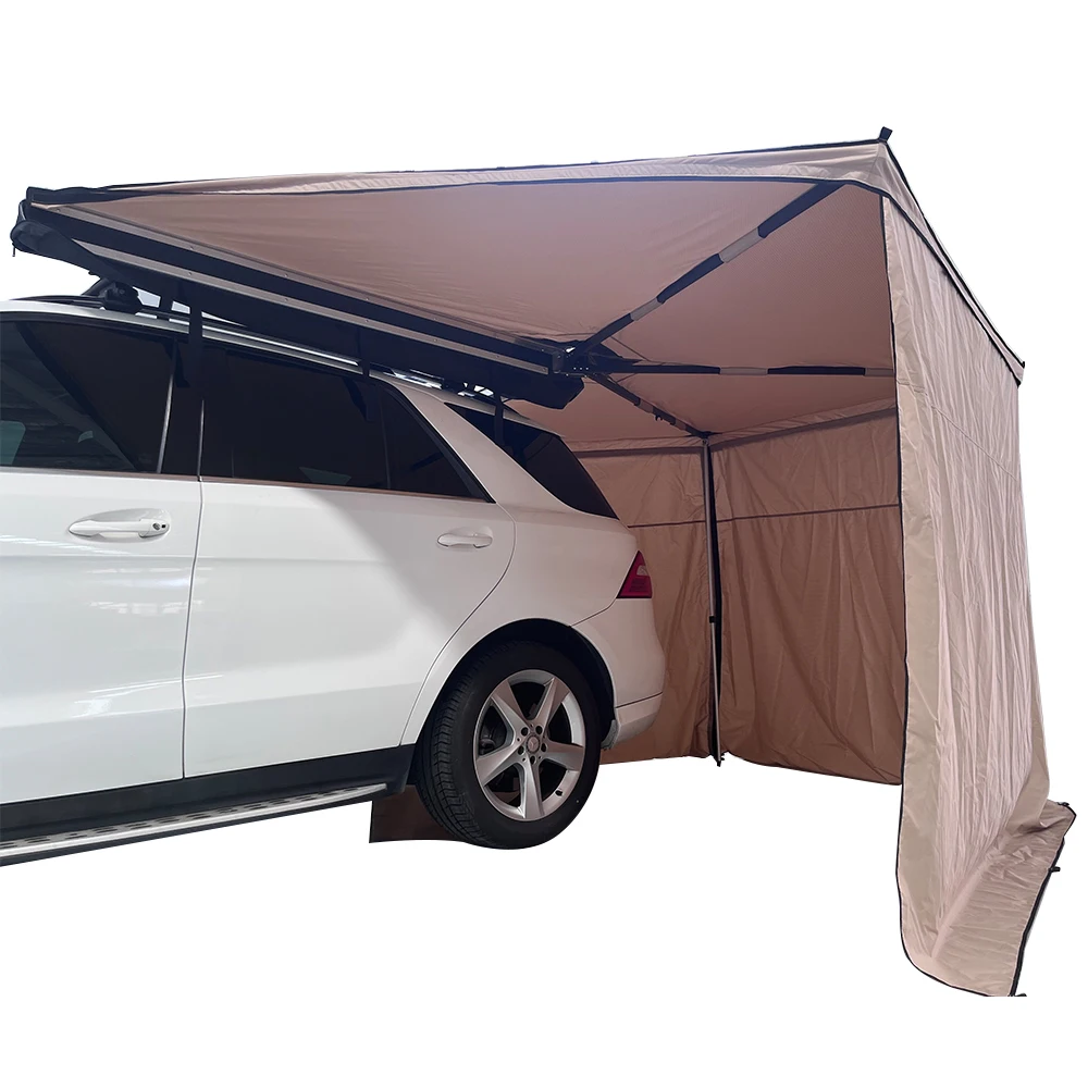 Waterproof 2.5M 4X4 4Wd Car Side Awning for 270 Degree Walls Travel Trailer Family Camp Truck Suv 270 Awning Free Standing