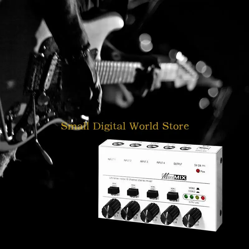 77ub Compact Mixer KTV Karaok 4 Channel Professional Sound Mixer