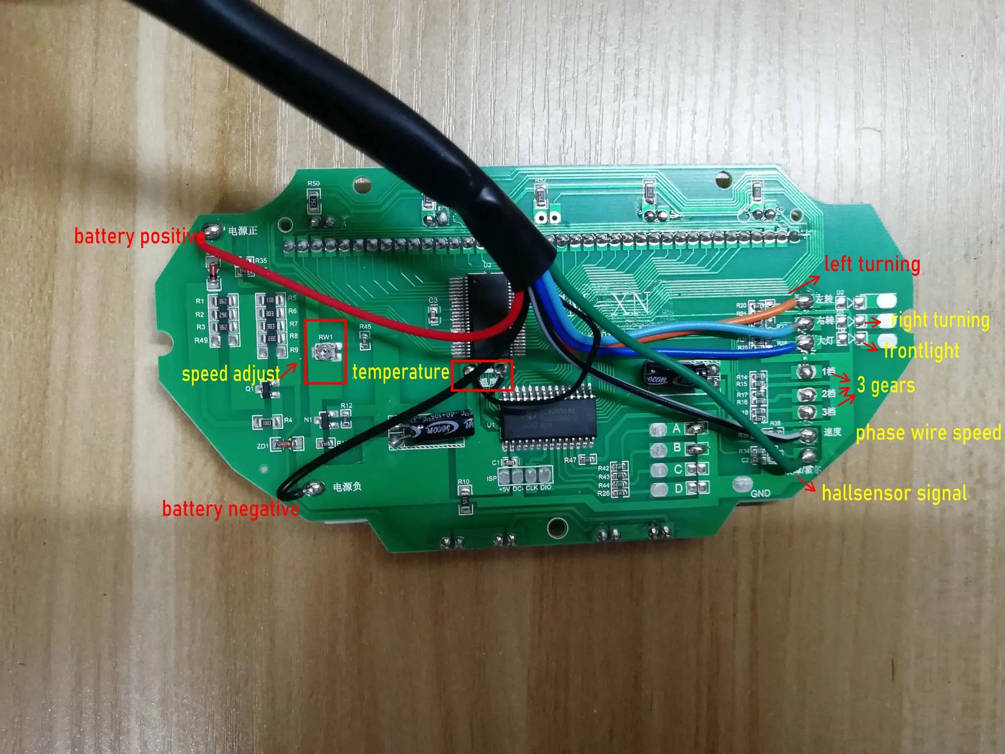 Nuovo tachimetro DISPLAY LCD Lampu/ODO/Indikator Level Baterai untuk Indikator Skuter Listrik Dasbor Sepeda Roda Tiga