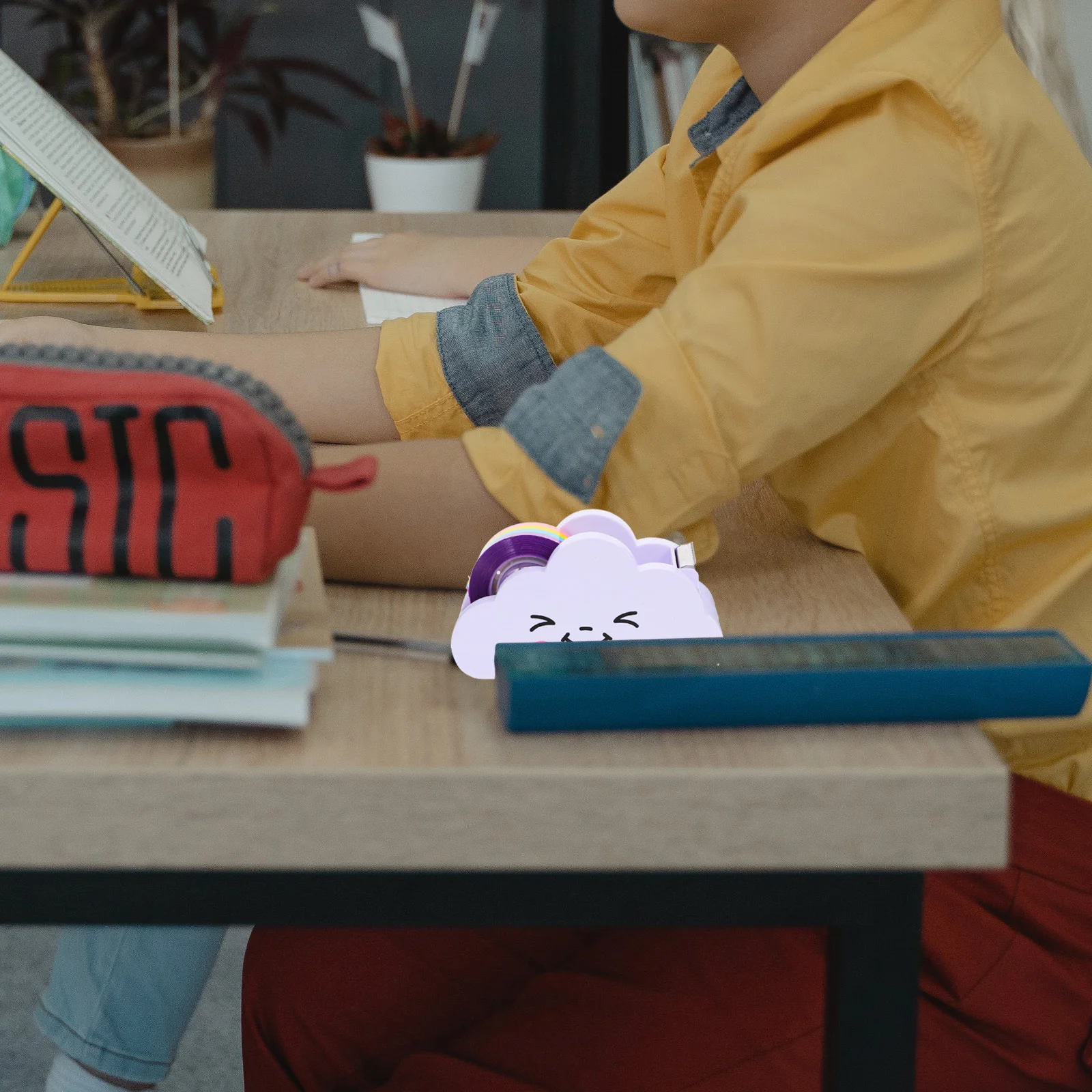 

Cute Cloud Tape Dispenser Desk Accessory Colorful Washi Tape Included Smooth Precise Cutting DIY Projects School Office Supplies