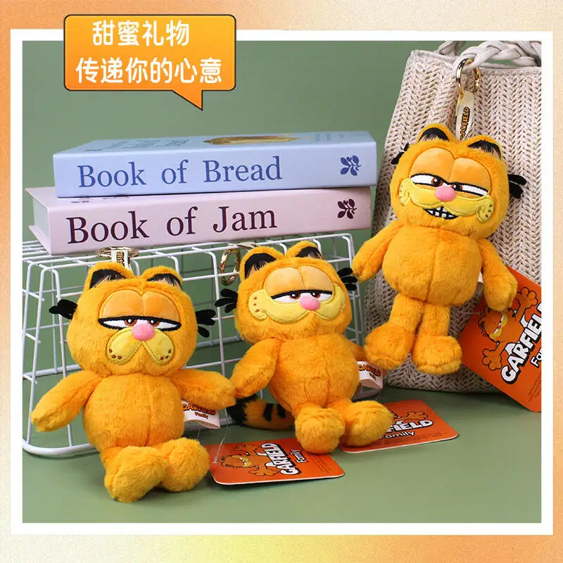 Kawaii Anime Garfield Plüsch Spielzeug Schlüsselbund Kreative Cartoon Weiche Angefüllte Puppe Rucksack Anhänger Freund Geburtstag Geschenk Peripherie
