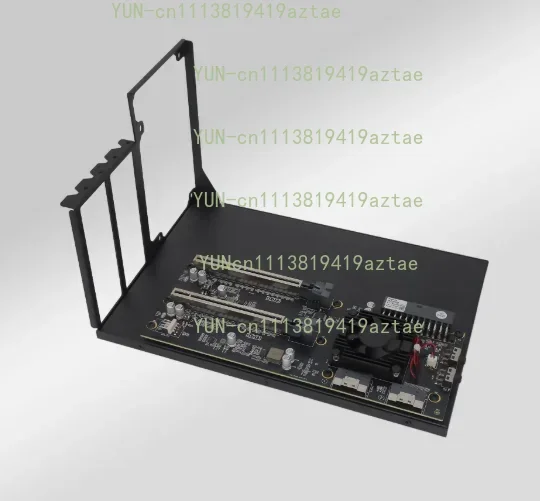Dual Wide Dual Slot GPU Bracket PEX8749 PCIe 3.0 X16 X8 Expansion Card with ATX Power