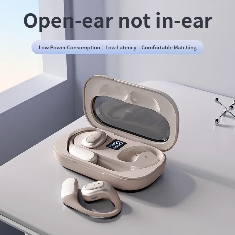 

Bluetooth Earphones Air Conduction Open Ear Hook Wireless Sport Headphone HiFi Stereo Waterproof Noise Reduction for OWS Headset