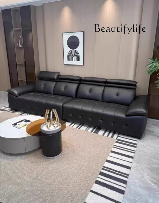 YY غرفة معيشة إيطالية جديدة بسيطة ومسند ظهر عالي ومفاتيح بيانو قابلة للتعديل وأريكة غرفة المعيشة متعددة الوظائف