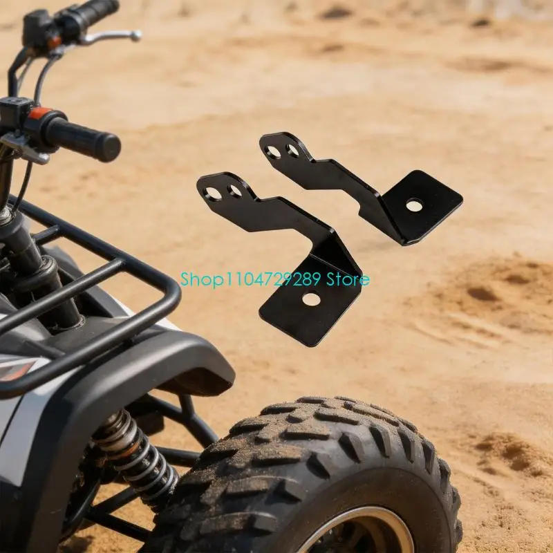 D8KE Roll Cage LED Light Mount Brackets, Black Steel UTV Pair for 54 Inch Curved Lamp Bar, Front Side Post Hardware Mount Frame