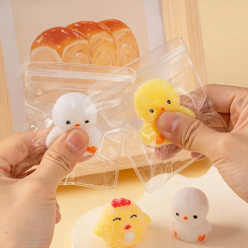 Pollito Squishy Fidget juguetes polluelo silicona alivio del estrés juguete blando súper suave alivio del estrés juguetes para apretar pollo pegajoso exquisito