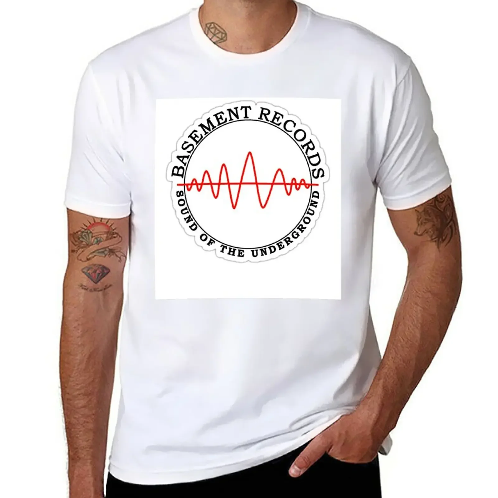 New basement records T-Shirt customs korean fashion cute clothes mens graphic t-shirts funny