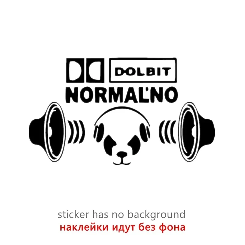 

Hot-selling Creative Panda with Headphones Modeling Personality Car Stickers PVC Auto Window Bumper Waterproof Decals