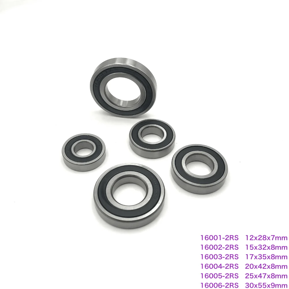 5-20pcs/Lot 16001-2RS ，16002-2RS ，16003-2RS ，16004-2RS ，16005-2RS ，16006-2RS RS Rubber Sealed Deep Groove Ball Miniature Bearing