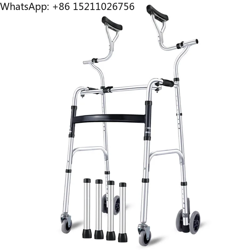 Wholesale Direct Sales Elderly Disabled Rehabilitation Training Crutch Mobile Walking Aids Walking Frames  Walker