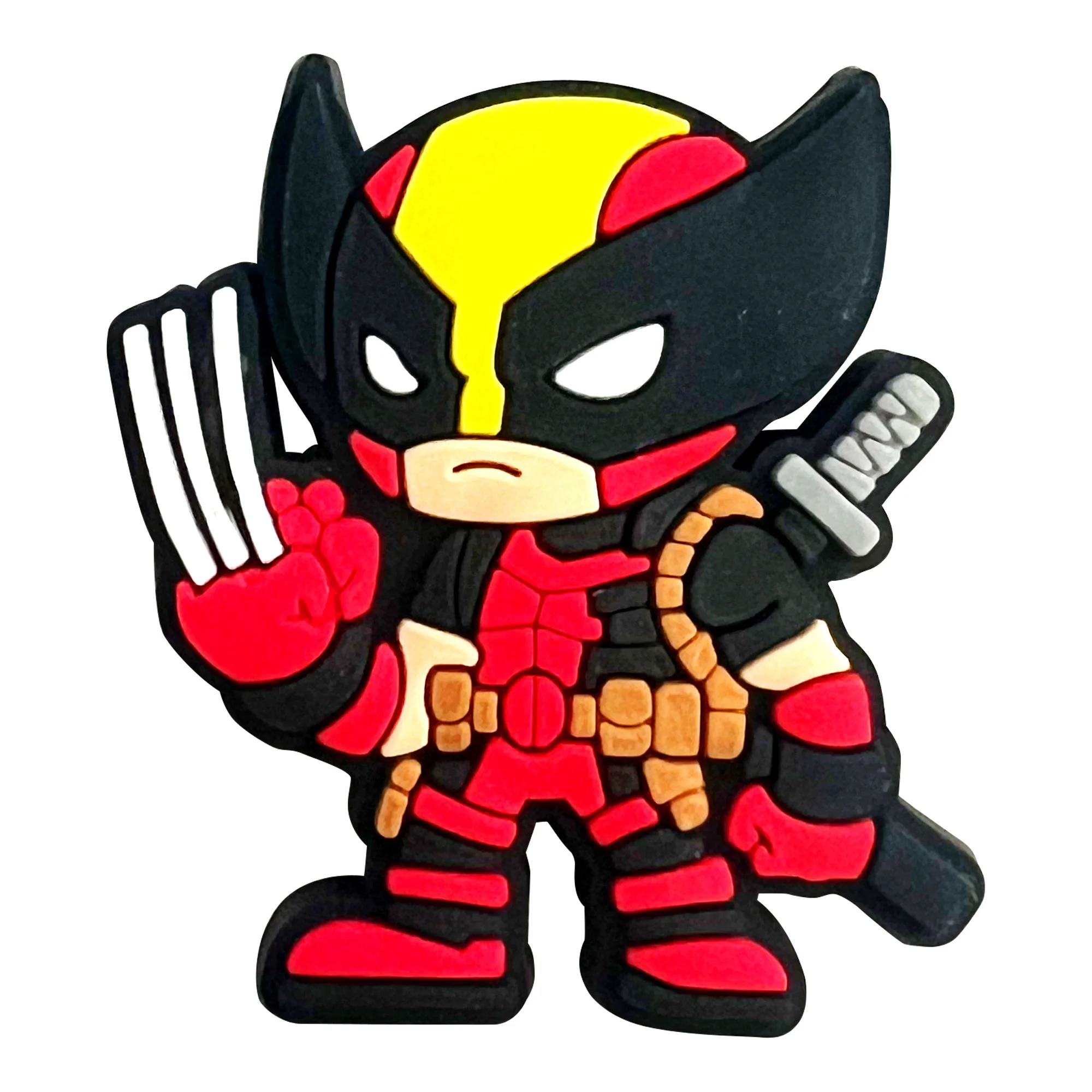 1-9Pcs Deadpool Marvel Hero Cartoon Anime PVC Boys Shoes Charms Decorations Shoe Buckle Clog Diy Wristbands Kids Party Gift