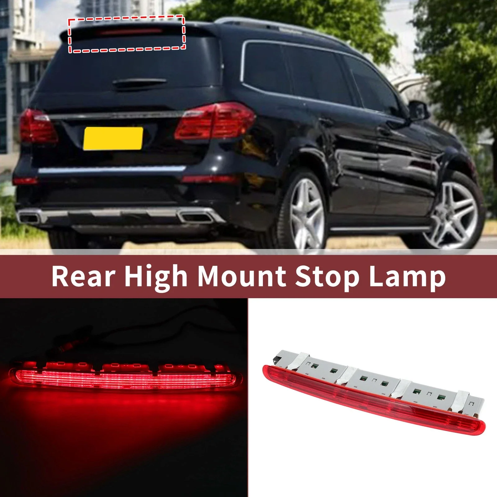 For Mercedes-Benz R-Class W251 X164  A2518200156 Red Car Third Brake Tail Light LED High Level Warning Lamp Rear Mount Stop Lamp