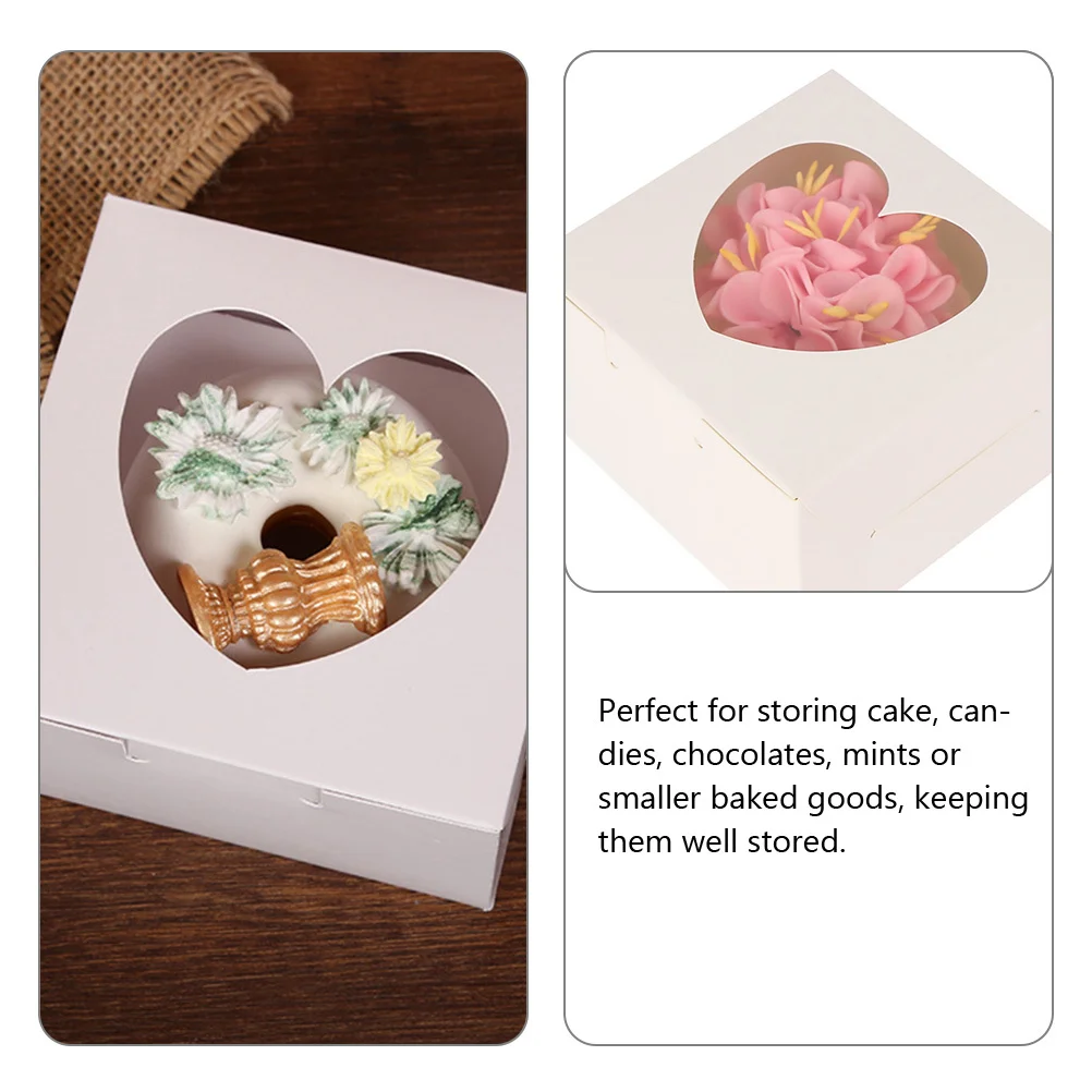 15Pcs Cake Boxes Packaging Bakery Boxes with Large Window for Wedding Party Candy Chocolate Cupcake Gift Storage