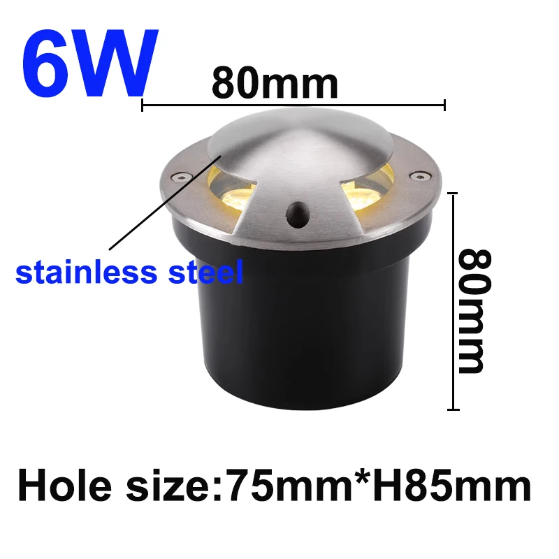 Außen beleuchtung 12w 6w 3w Gartenhof Stufen treppe Boden deck LED Einbau leuchten LED unterirdische Scheinwerfer ac110 220v – Detail 9