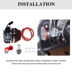 Rennvergaser mit Luftfilter, 2 -Stroke -Motor, Gasmotor, Motorradmotorrad, 49cc, 50cc, 66cm, 80cc, 100cc 12 Hauptverkaufs Bicimoto 80cc - №11