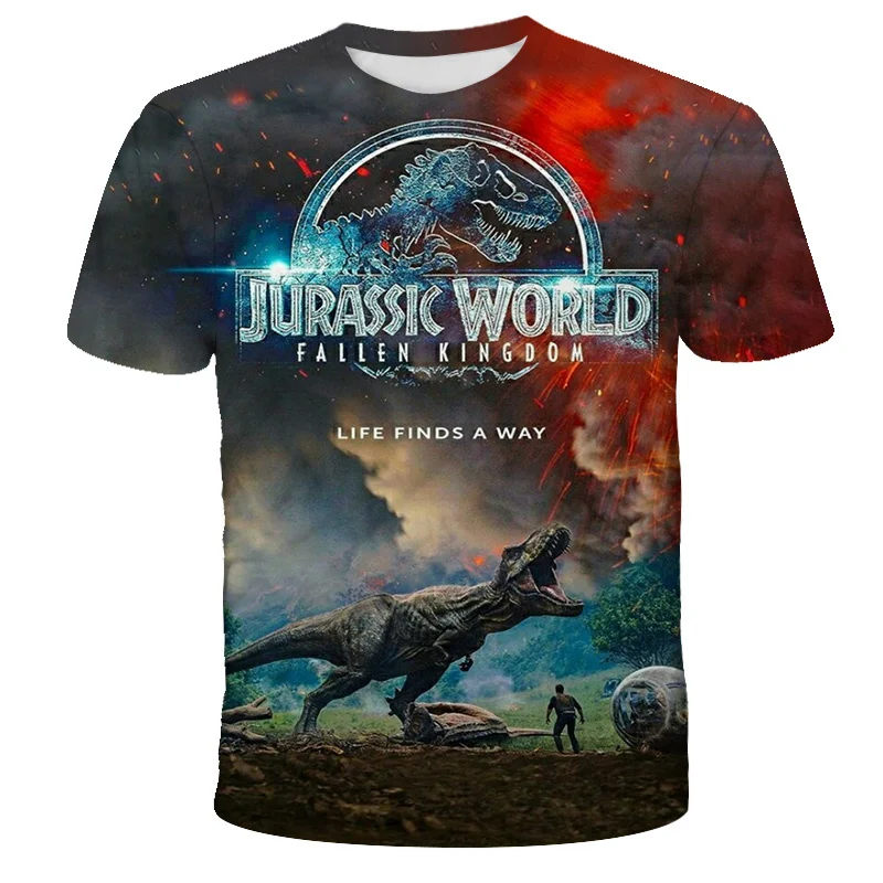 Fashion New Jurassic Dinosaur T-shirt 3d Summer Shirt of Men Kids Classic Dinosaur Game American Street Fashion Plus Size Tops