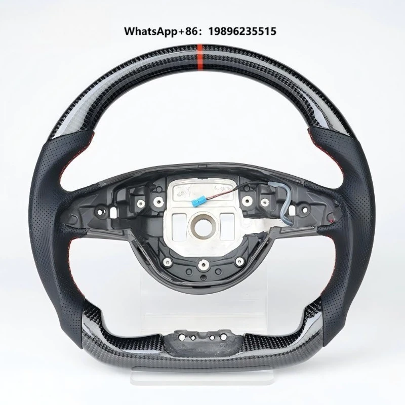 Customized Real Carbon Fiber Steering Wheel GLC63 SLC43 W205 Sport Upgrade DIY Replacement Modification Parts