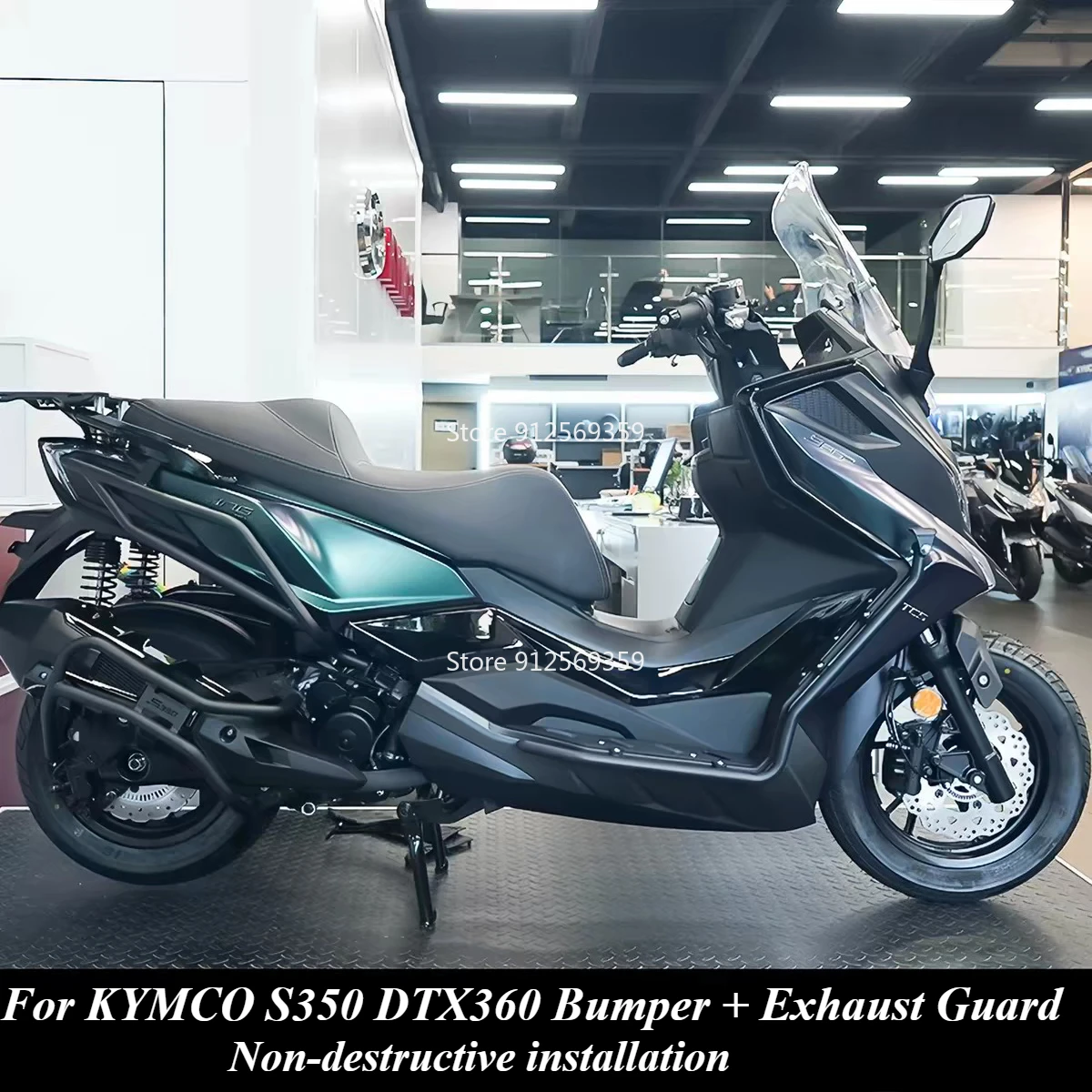 

For KYMCO s350 DTX360 large surround bumper, anti protection bumper, anti drop bumper, anti-collision carbon steel modification