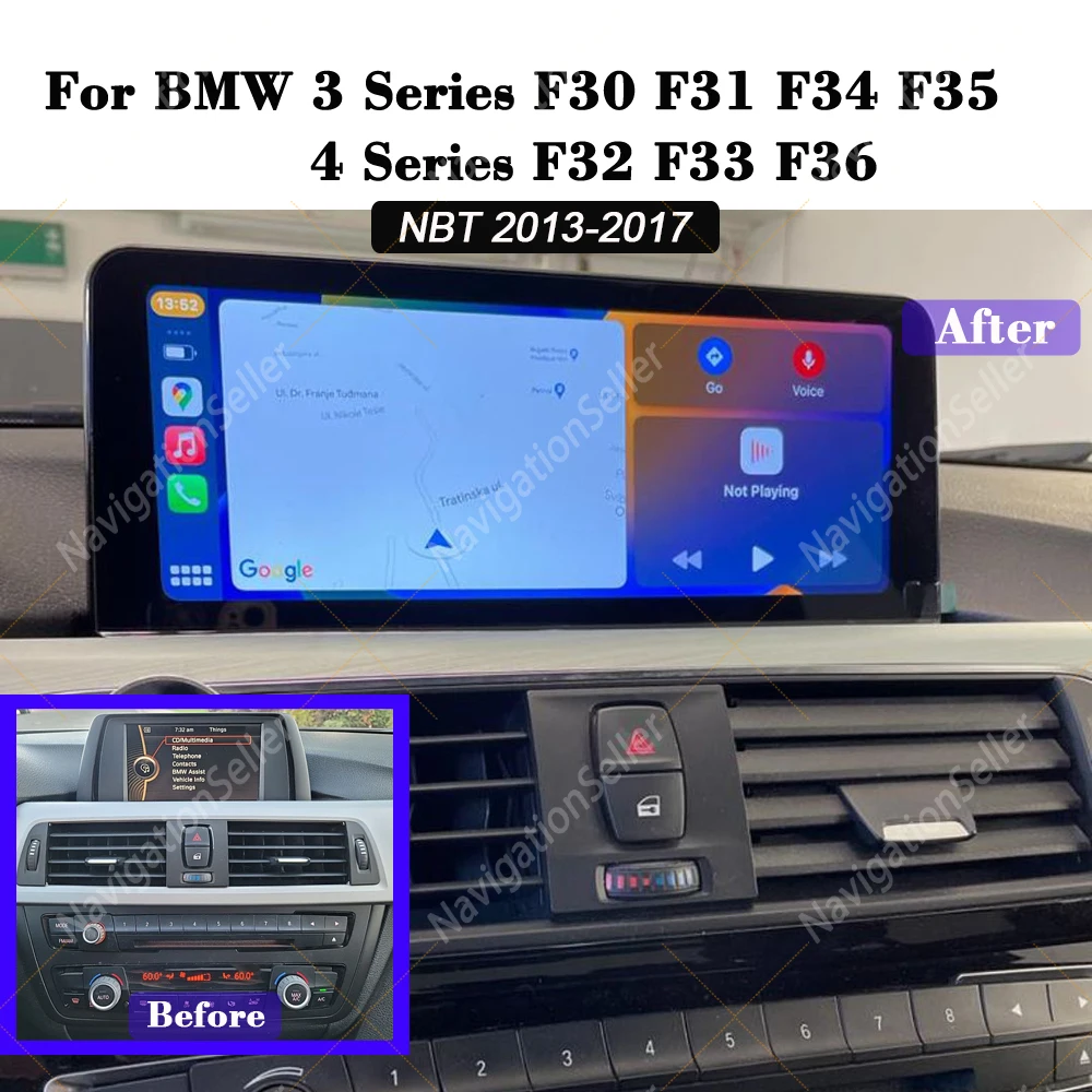 

Android 14 1920*720 Screen Car Radio Stereo for BMW 3 4 Series F30 F31 F32 F33 F34 F35 F36 NBT Navigation CarPlay Multimedia Gps