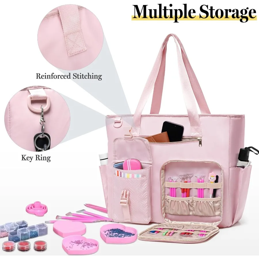 Fasrom Estuche de transporte para pintura de diamantes para almohadilla de luz A3, bolsa de almacenamiento para pintura de diamantes con funda acolchada para contener caja de luz LED A3