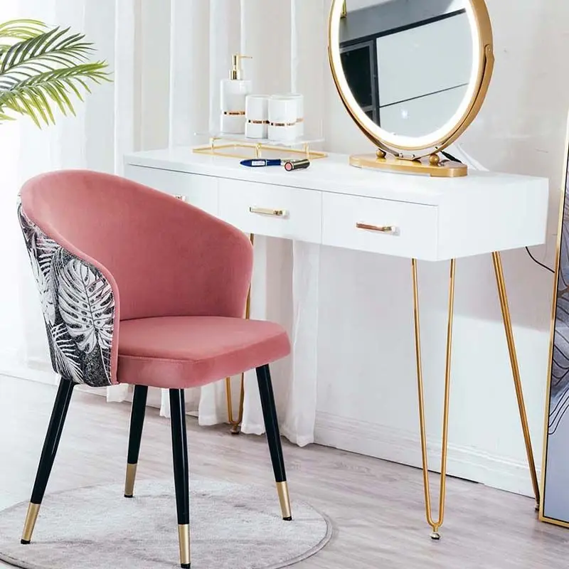 ハイエンドの多目的スツール |   スタイリッシュなダイニング、メイクアップ、背もたれ付きバニティチェア、シックなホームシーティングソリューション