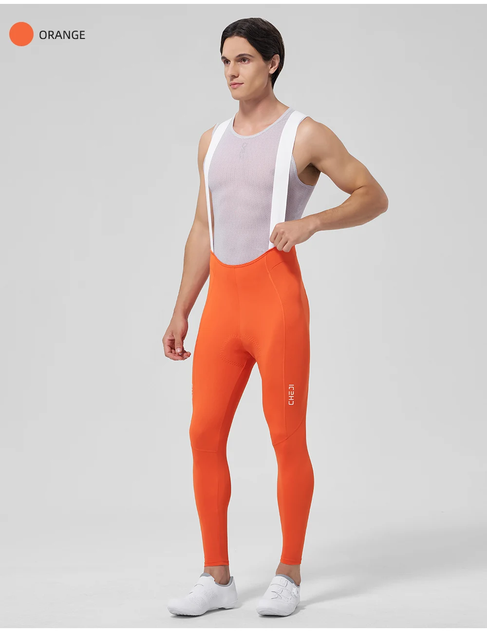 Cheji Cycling Lange Trägerhose, atmungsaktive Kompressions-Trägerhose für Herren – Detail 15