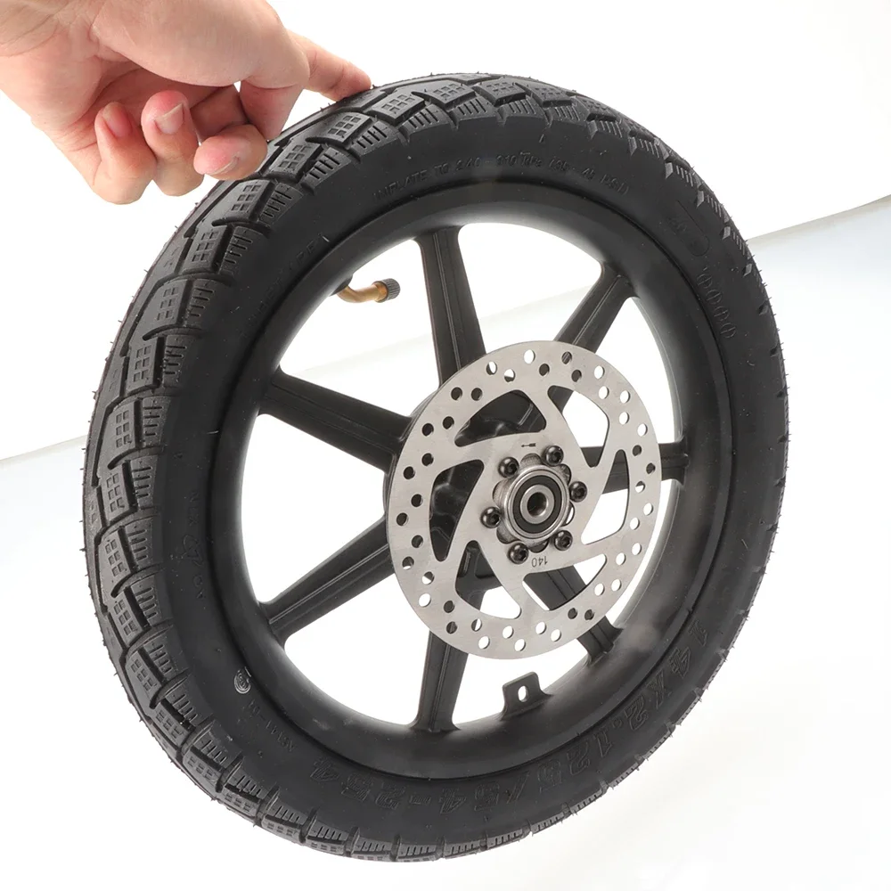 أنبوب داخلي للإطار 14x2.125 مع قرص فرامل 14 بوصة عجلة أمامية من سبائك الألومنيوم لملحقات الدراجة القابلة للطي سكوتر كهربائي