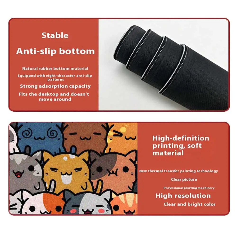 ماوس أنيمي ماوس حصيرة الألعاب ماوس حصيرة XXL لطيف الحيوان ماوس حصيرة ماوس الحصير ماوس حصيرة XXL الحد الأدنى مكتب حصيرة الوسادة #4