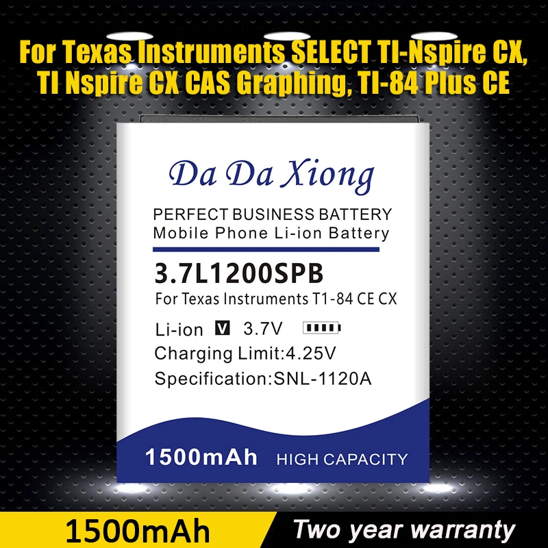 New Texas Instruments TI-84 CE CX CAS حاسبة الرسوم البيانية 1500 مللي أمبير بطارية 3.7L1200SPB #1