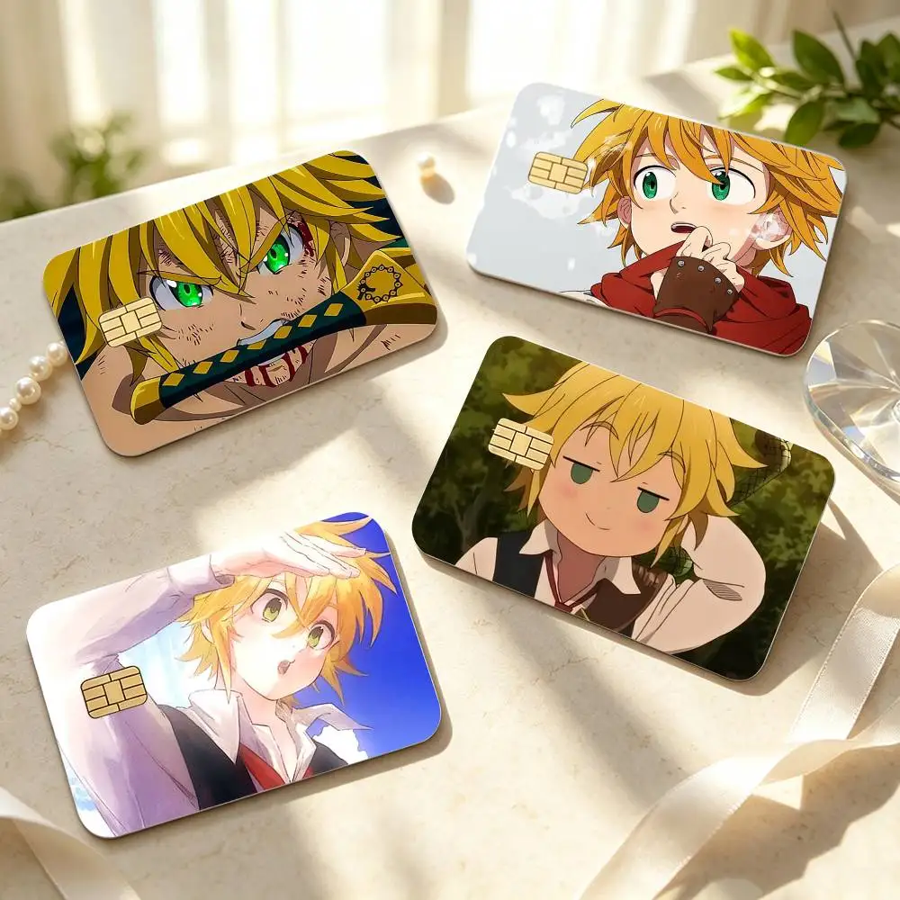 M-Meliodas The Seven Deadly Sins  HD Credit Card Stickers Game Card Decal Small Chip Waterproof Sticker Gift Decor